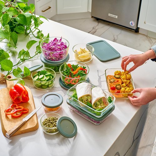 Glass Food Storage Containers by [Brand Name] - 24pc Leakproof BPA-Free Set with Airtight Lids | Microwave & Dishwasher Safe