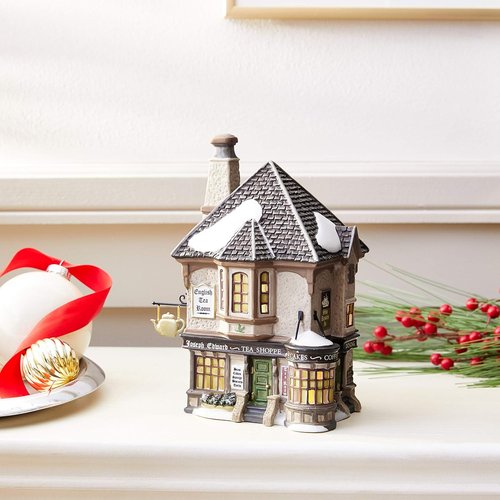 Department 56 Dickens' Village Joseph Edward Tea Shoppe - Lit Building, 7.36 Inch, Multicolor Decor