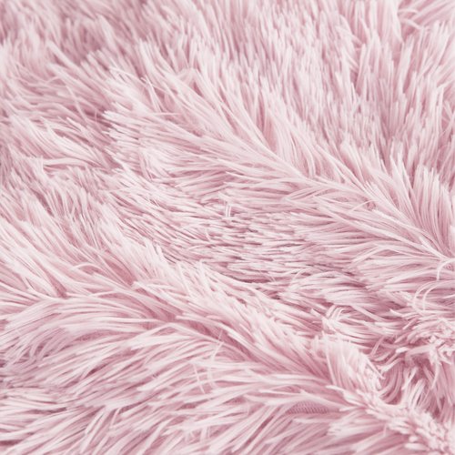 Juicy Couture Shaggy Faux Fur Pink Full/Queen Comforter Set - Soft and Cozy 3-Piece Machine Washable Bedding Comforter and Sham Set