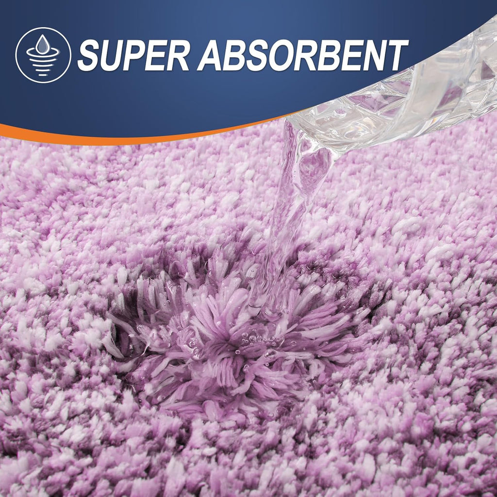 OLANLY Bathroom Runner Rug - Extra Soft Microfiber Mat | Quick Dry, Rubber Backing, 59x20, Pinkish-Purple