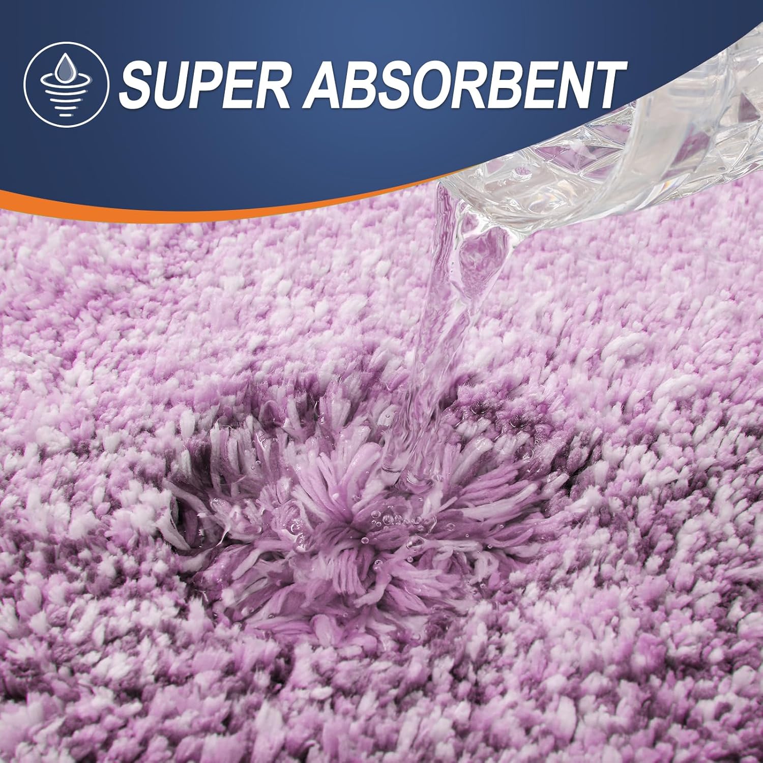 OLANLY Bath Rugs Mat - Extra Soft Microfiber, Quick Dry & Washable | 24x16 Inches, Pinkish-Purple