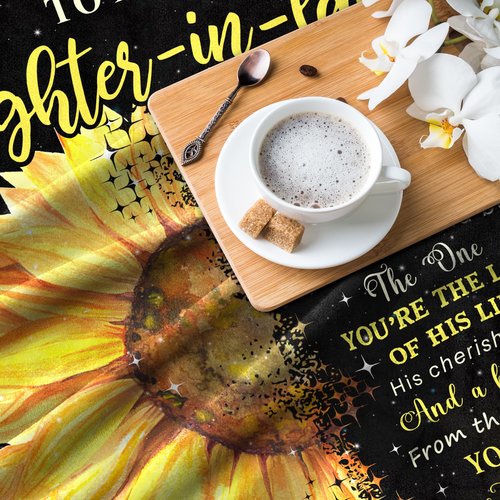 Daughter in Law Gifts for Valentines Day Throw Blanket 60" x 50", Birthday Gifts for Daughter in Law, Daughter in Law Gifts from Mother in Law, Daughterinlaw Gift Ideas, Best Gifts for Daughter-in-Law