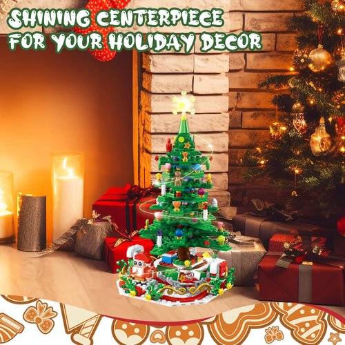 Coovernier Advent Calendar 2025, Christmas Countdown Building Set with LED Light & 2 Play Modes, 24-Day Holiday Activity for Kids & Adults, Creative Christmas Gift for Ages 6+