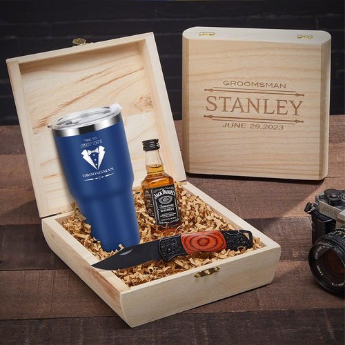 Pengtai Groomsmen Gifts Set of 6, 40oz Stainless Steel Modern Tumbler for Wedding, Bachelor Party