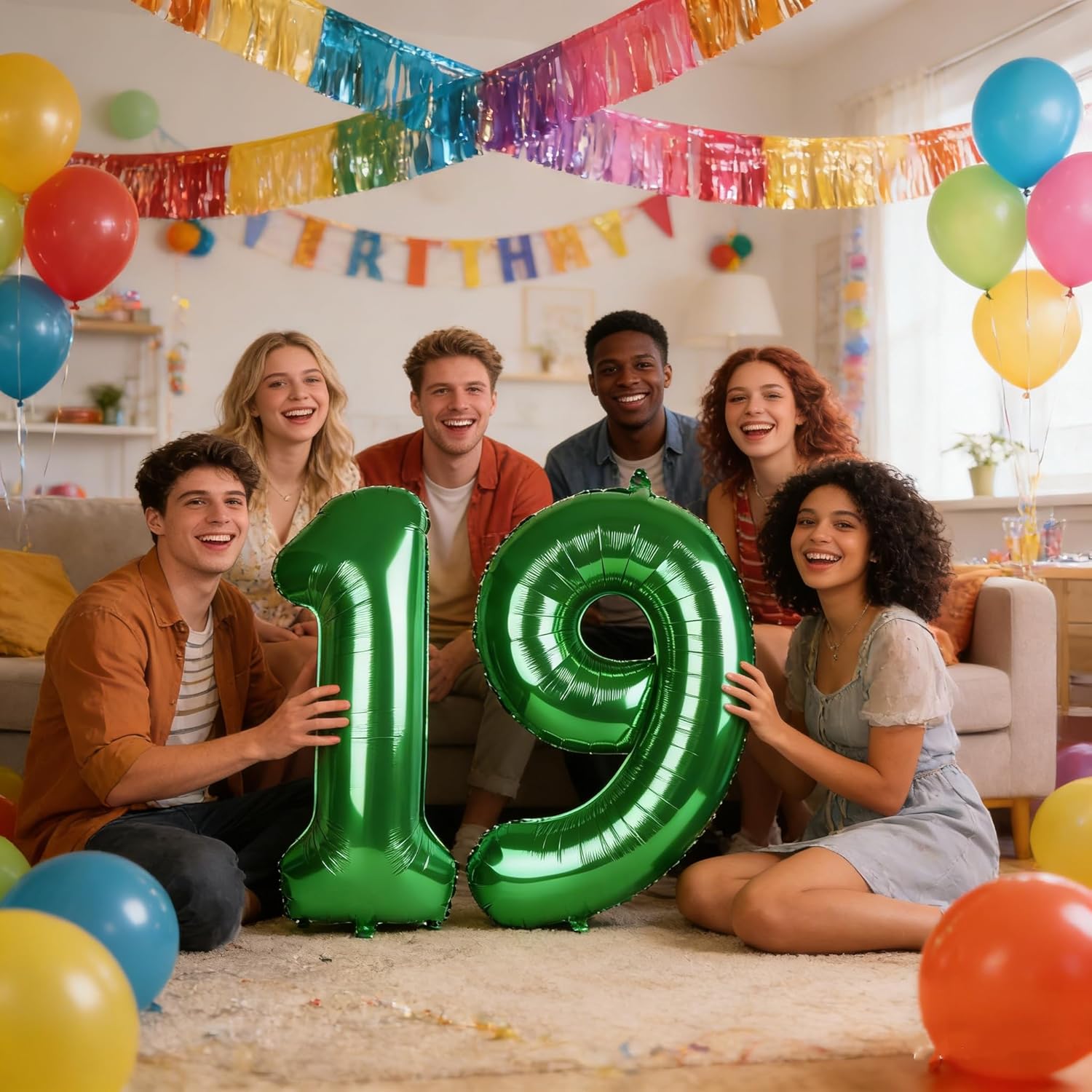 Skiennix 40-Inch Dark Green Balloon Numbers - 18th Birthday Party Decoration for Men & Women