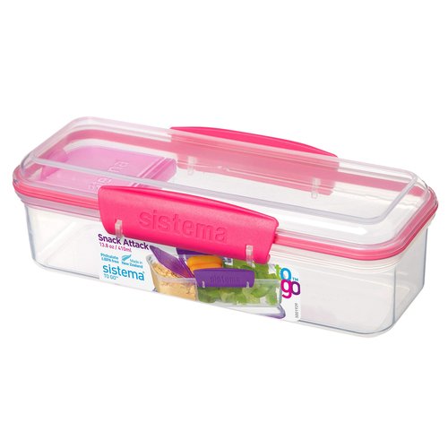 Sistema Snack Attack To Go Snack and Dip Container, 13.6 oz