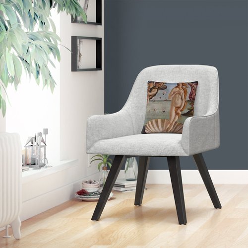 Trademark Fine Art Sandro Botticelli 'Birth of Venus 1484' 16" X 16" Decorative Throw Pillow