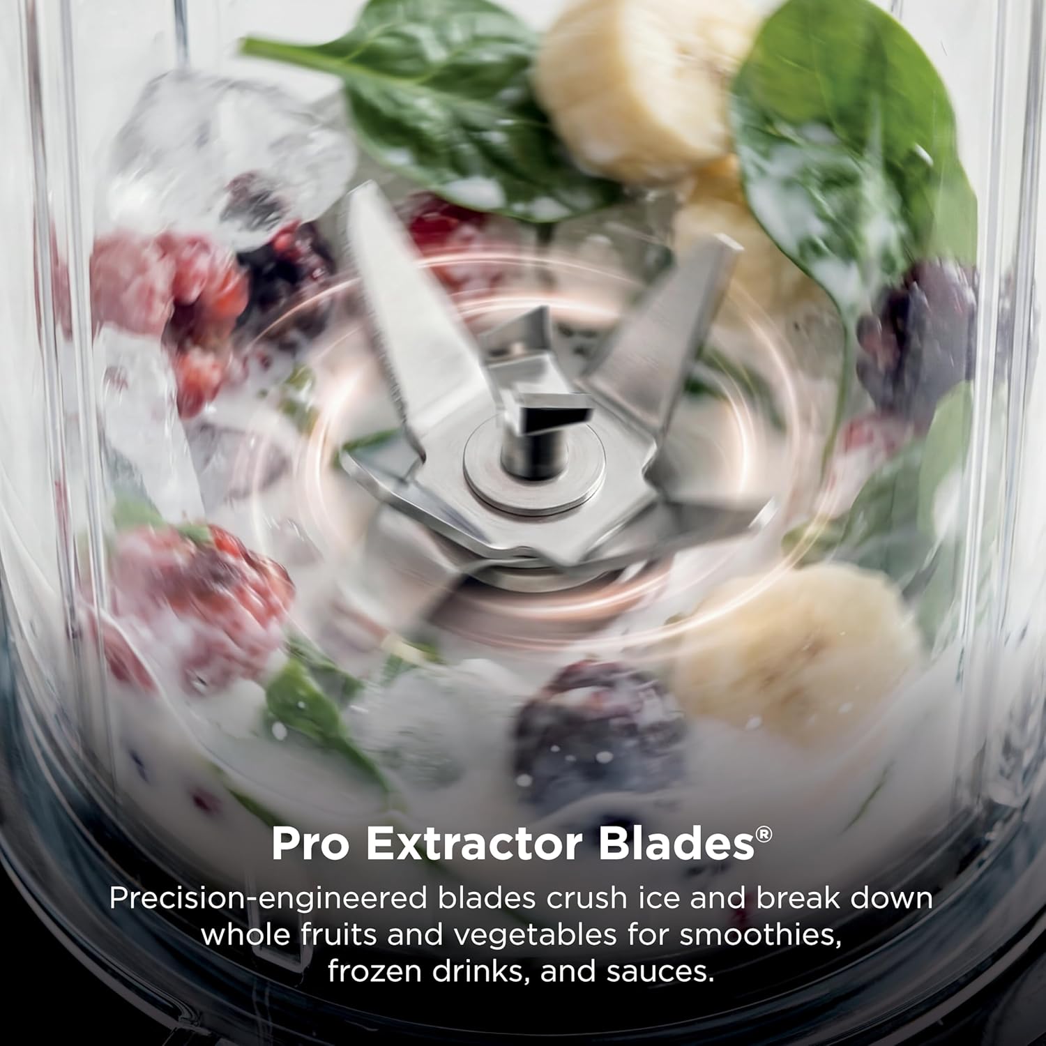 Ninja Nutri-Plus Personal Blender - Compact Push to Blend for Smoothies & Frozen Drinks | 900W | Silver | 3 To-Go Cups