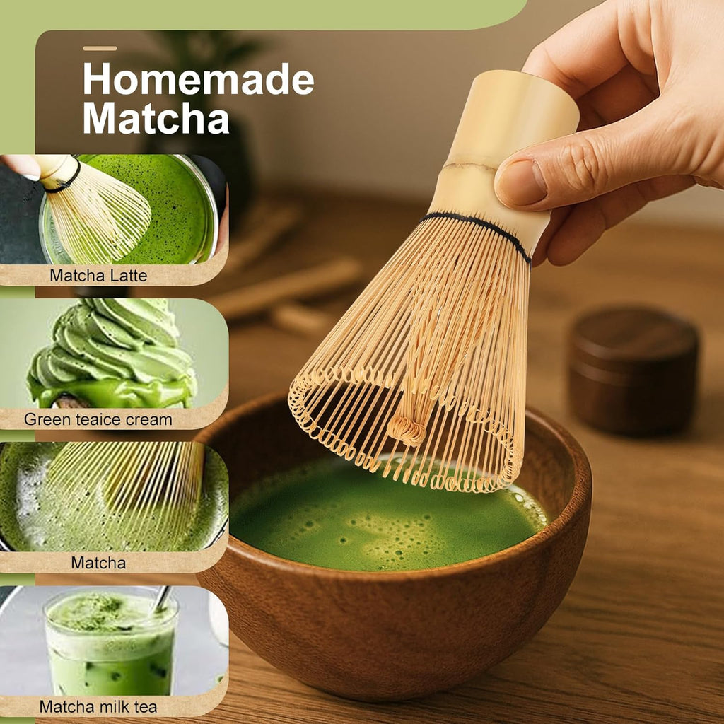 Traditional Matcha Whisk - 100-Prong Chasen for Authentic Japanese Tea Ceremony | Handcrafted Mixer for Premium Matcha