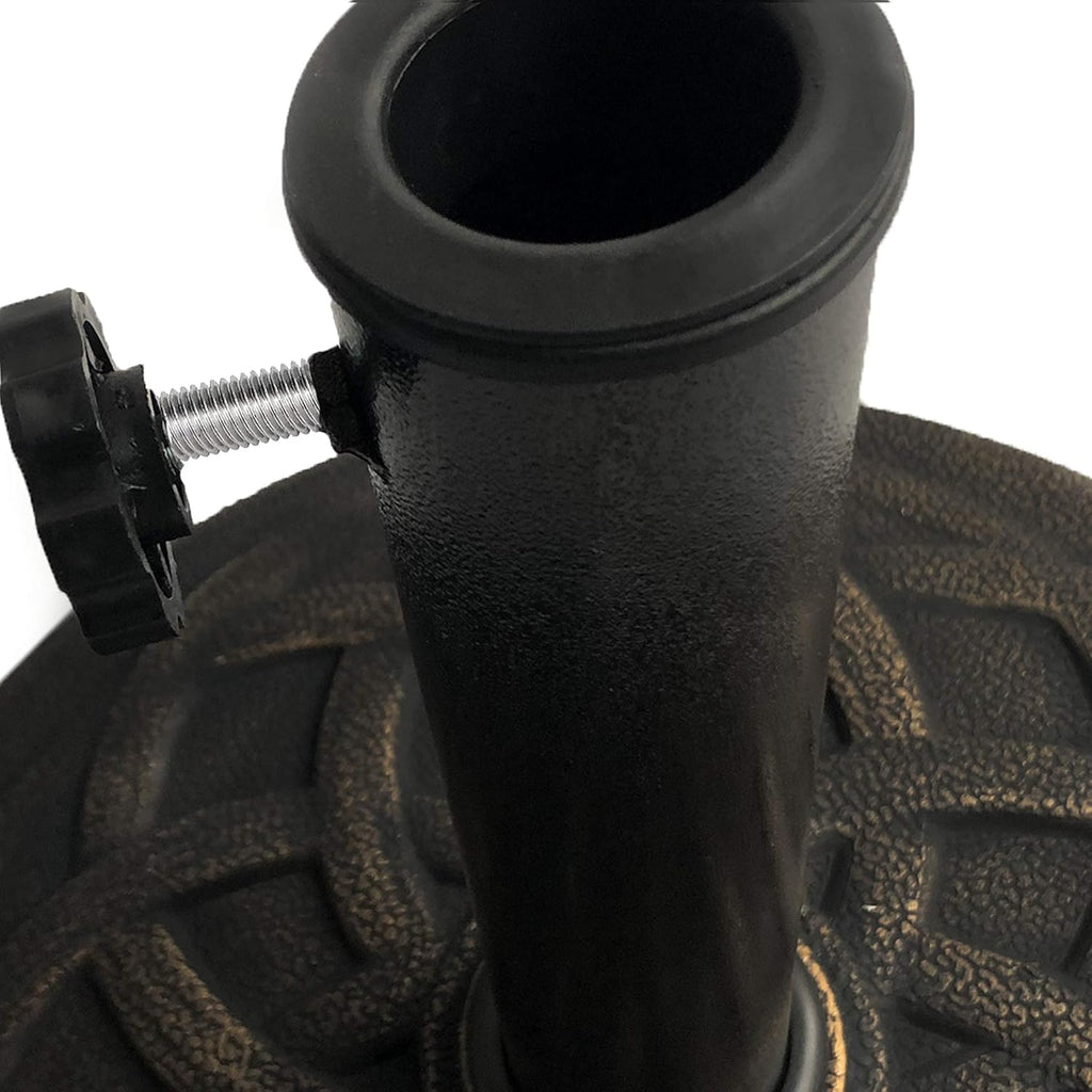 Backyard Expressions Umbrella Base - 21 Pound Heavy-Duty Design in Elegant Bronze Finish