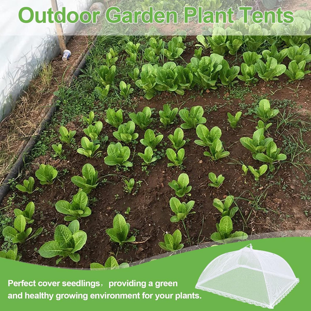 4 Pack Mesh Food Covers 14 inch, Large and Tall Food Covers, Pop-Up Mesh Food Covers Tent Umbrella for BBQs, Outdoors, Screen Tents, Parties Picnics