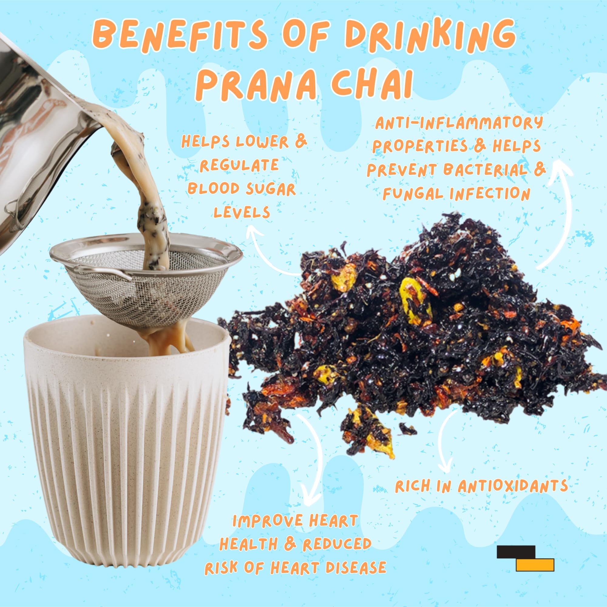Prana Chai Original Masala Chai Tea - Australian Masala Loose Sticky Chai, 1000g