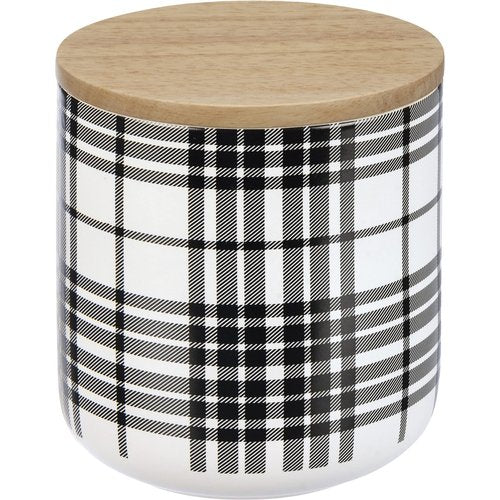 Primitives by Kathy Black Plaid Decorative Canister Set