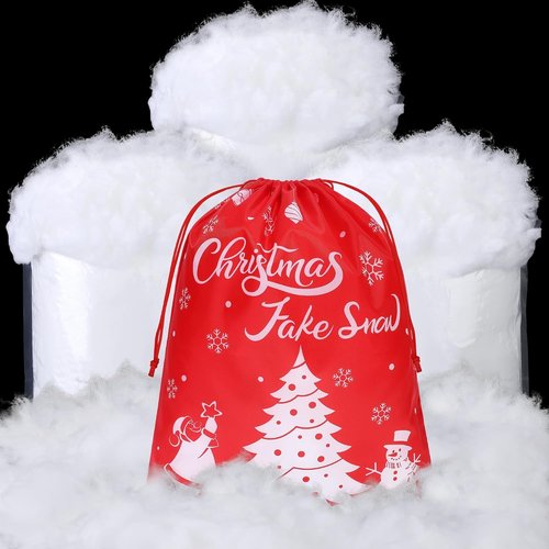 Fovths Christmas Fake Snow Decor - 70 Ounce Fluffy Artificial Clouds for Indoor Displays