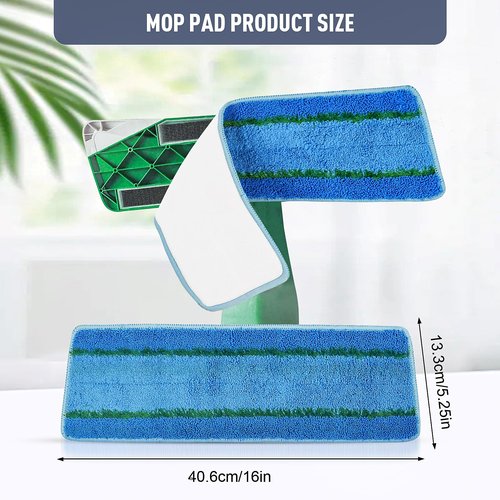 Upgraded Mop Head Replacement for Libman Freedom Spray Mop, 6 Pack Washable Mops Refill Pad + 1 Count Laundry Bag