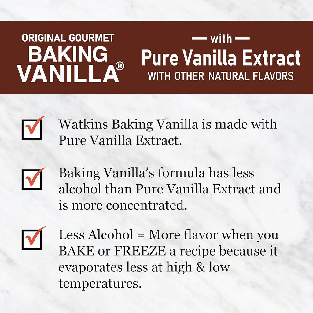 Watkins Gourmet Baking Vanilla - All-Natural Pure Vanilla Extract, 11 Fl Oz (Single Bottle)