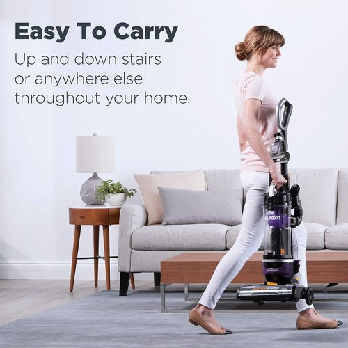 Eureka PowerSpeed NEU202 Lightweight Upright Vacuum - Automatic Cord Rewind, Purple Carpet & Floor Cleaner