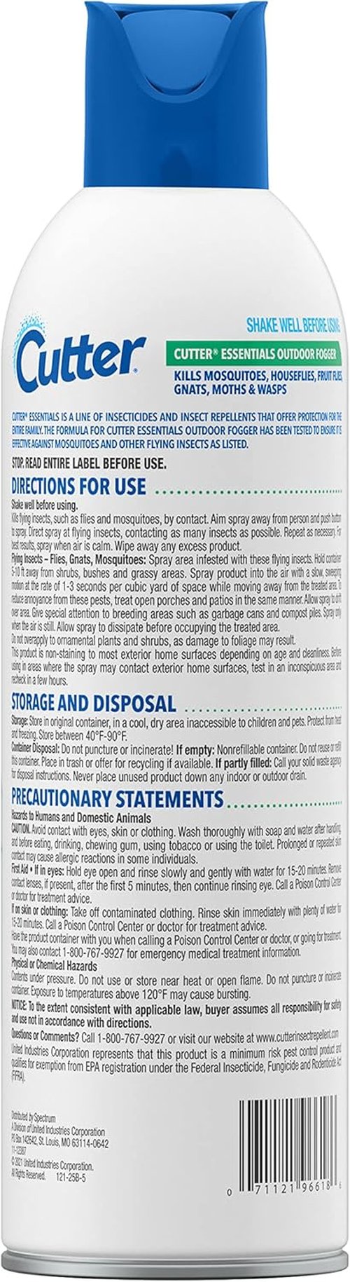 Cutter Essentials Outdoor Fogger - Safe for Kids & Pets | Kills Mosquitoes, Fleas & Ants - 14 fl Oz