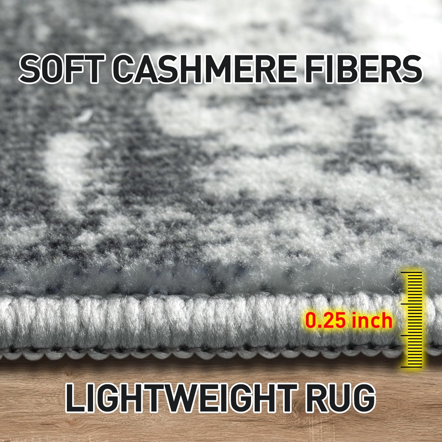 Skiennix 8x10 Area Rug - Washable Modern Abstract Design | Soft Anti-Skid Carpet for Living Room & Bedroom
