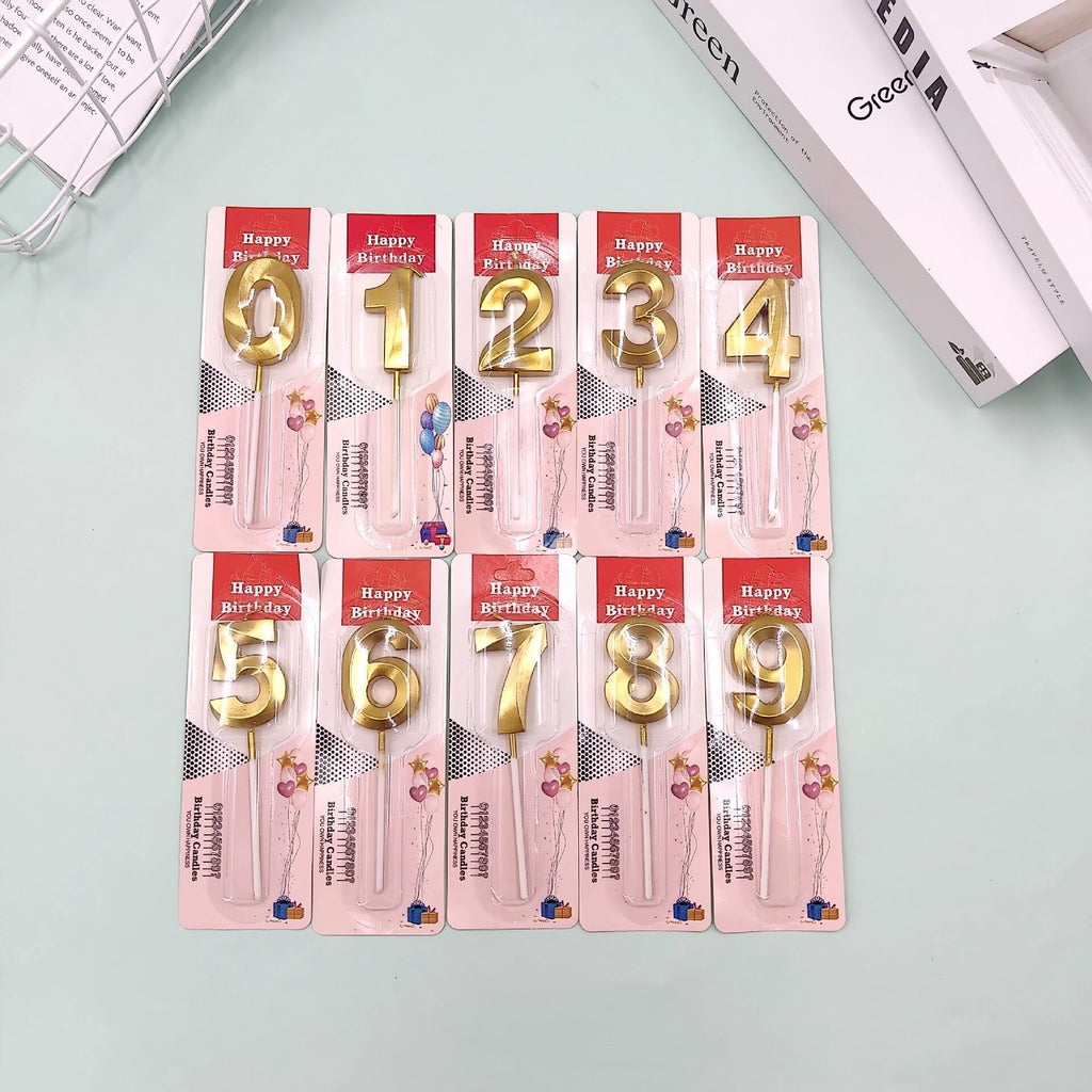 Gold Birthday Candles, Tyotrbs Happy Birthday Candle For Cake birthday candles Numbers Birthday Candles DIY Cake Decor for Men Women Wedding Anniversary