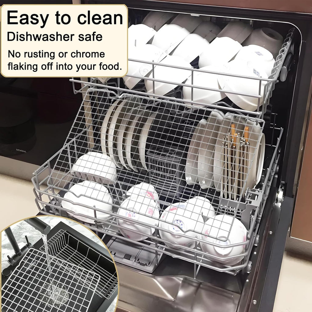 Regine Switzerland Cooling Rack Set - 10" x 15" Stainless Steel Cookie Racks with Cleaning Brush