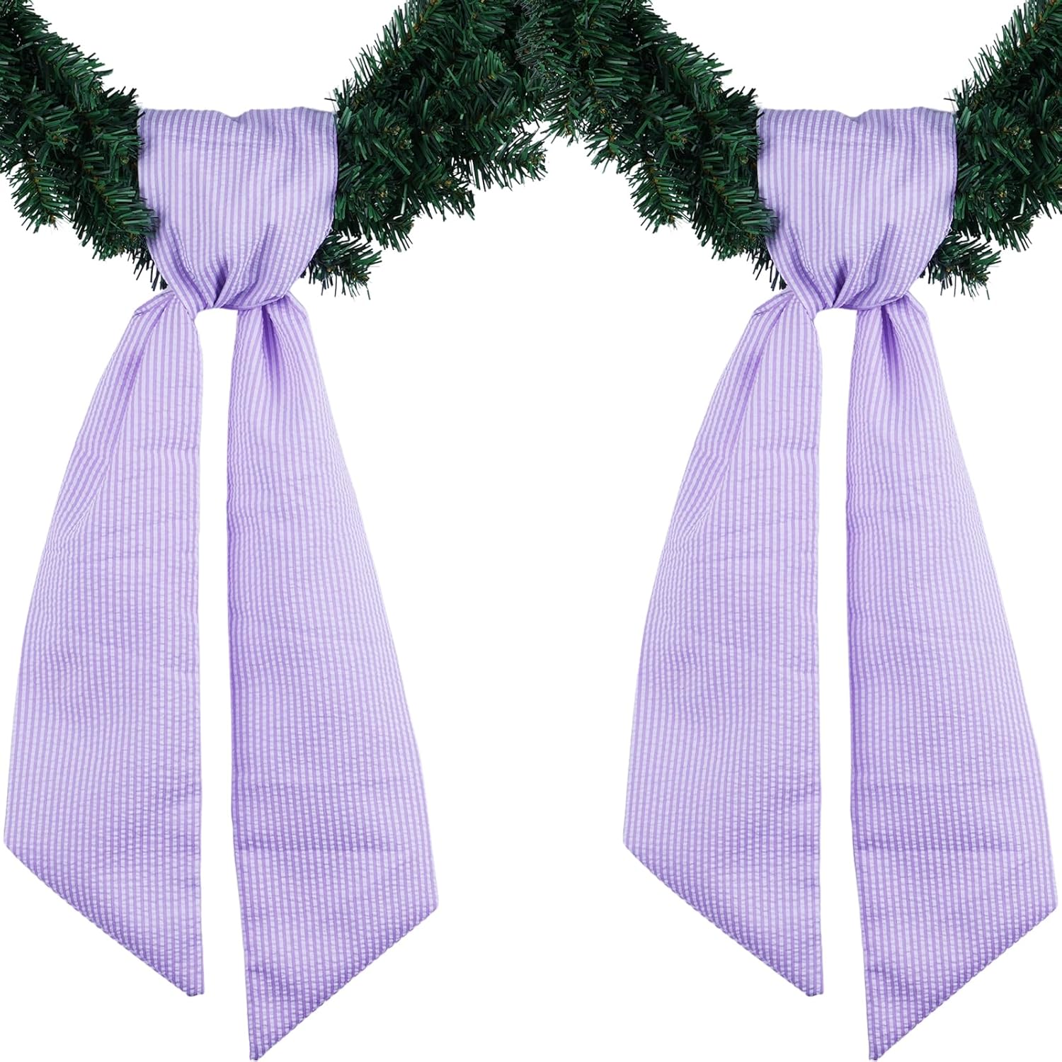 Purple Striped Wreath Ribbon Set by [Brand Name] - Elegant 5.12" Wide x 54.33" Length for Easter Decor