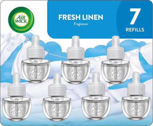 Air Wick Scented Oil Refill - Fresh Linen Air Freshener | 7 Count Essential Oil Pods