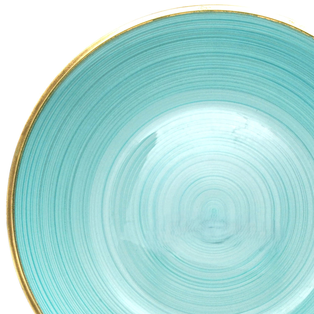 " OCCASIONS " 120 Plates Pack,(60 Guests) Premium Wedding Party Disposable Plastic Plates Set -60 x 10'' Dinner + 60 x 7'' Salad/Dessert (Belize, Aqua & Gold)