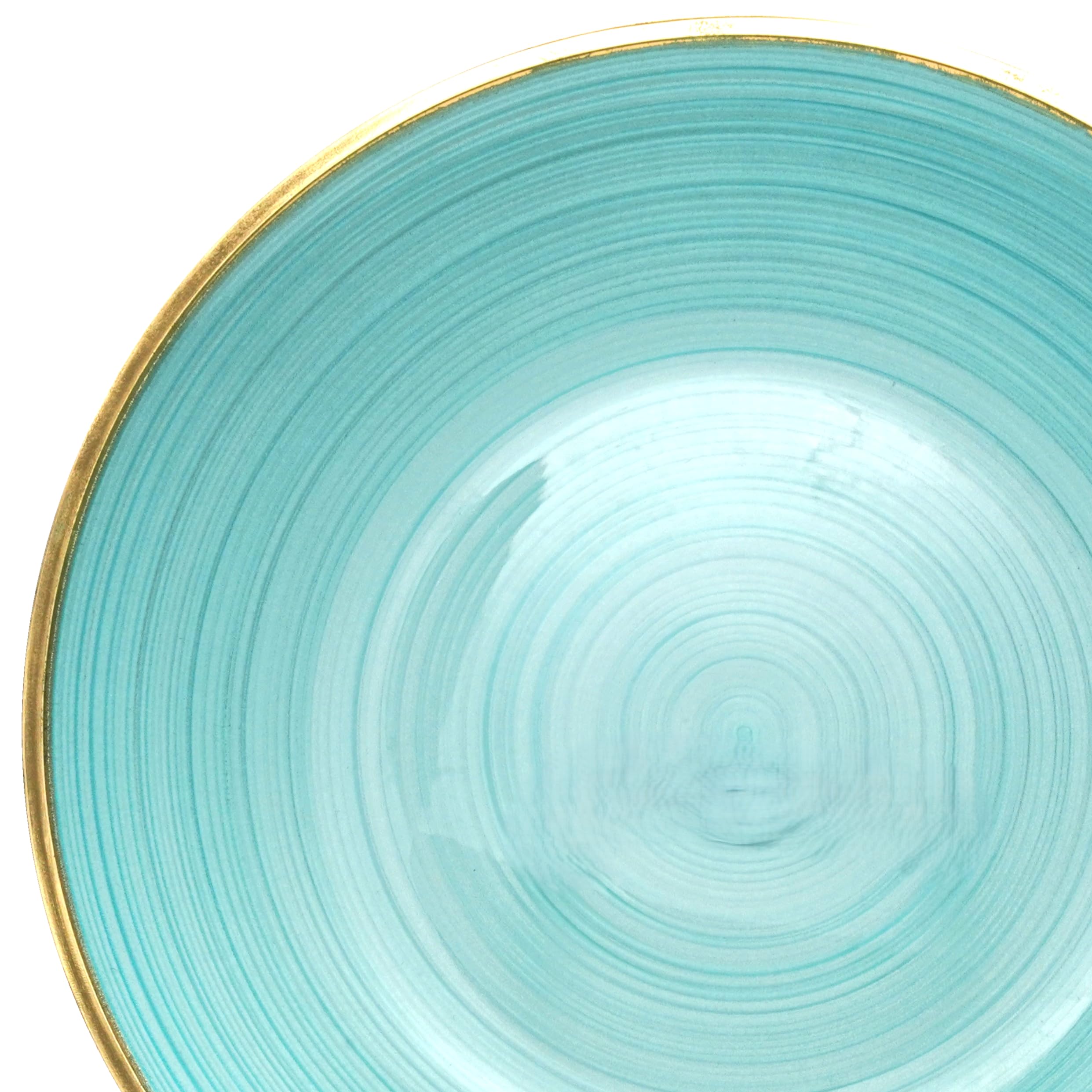 " OCCASIONS " 120 Plates Pack,(60 Guests) Premium Wedding Party Disposable Plastic Plates Set -60 x 10'' Dinner + 60 x 7'' Salad/Dessert (Belize, Aqua & Gold)