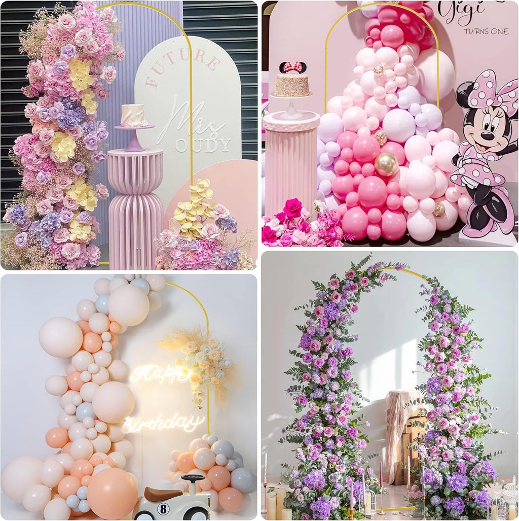 Wokceer Wedding Arch Backdrop Stand - 7.2 FT Metal Arch with Cover for Ceremonies & Events