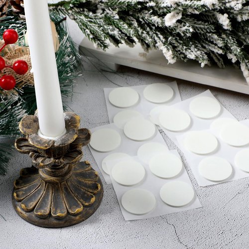 Geyee Candle Grips - 24 Pcs Adhesive Snugger Holders for Taper Candles | Perfect for Weddings & Holidays