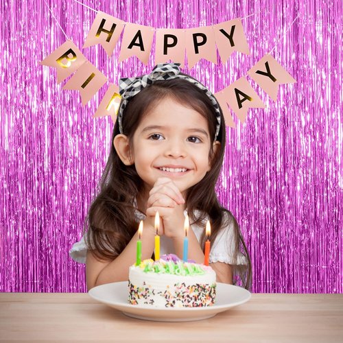 Foil Curtain Backdrop - 20 Pack Metallic Tinsel Fringe Curtains for Parties & Celebrations