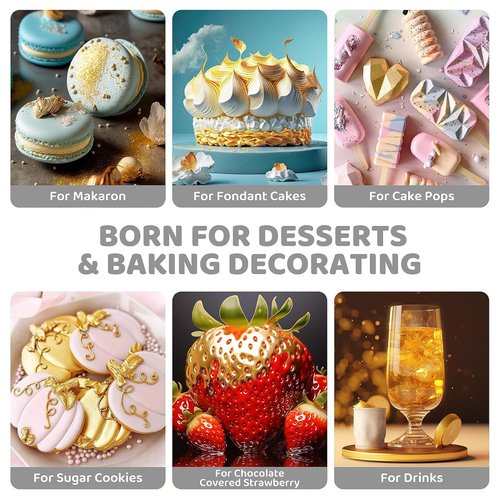 Edible Glitter by [Brand Name] - Silver Drink Glitter for Food, Cupcakes, and Cocktails | Kosher Halal Certified