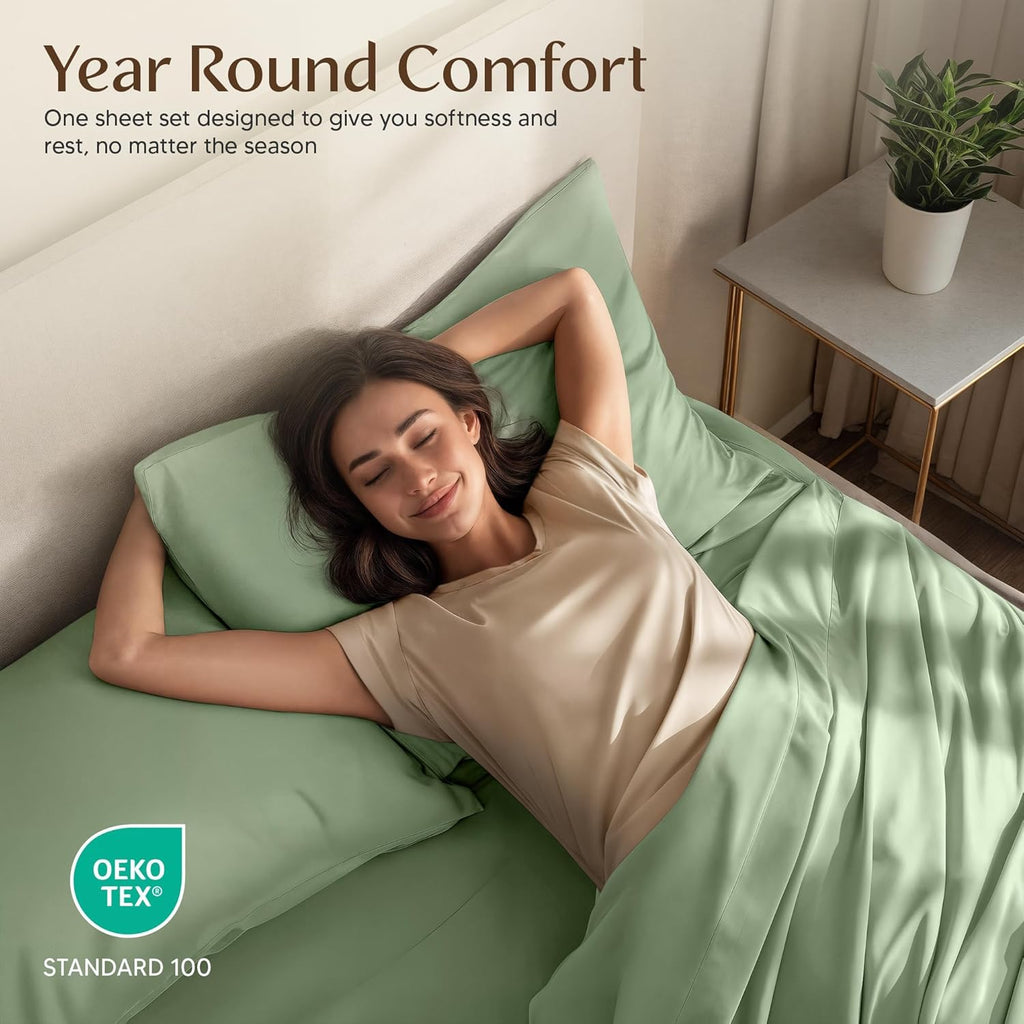 Utopia Bedding Full Sheet Set - Soft & Breathable 4-Piece Microfiber Bed Sheets for Full Size Bed | Sage