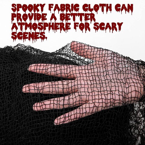 Alpurple 8 PCS Halloween Creepy Cloth Decoration, 30 x 72 Inch Black Spooky Giant Cheesecloth, Freaky Loose Weave Creepy Cloth Fabric Scary Spooky for Halloween Party Decoration (4 Black + 4 White)