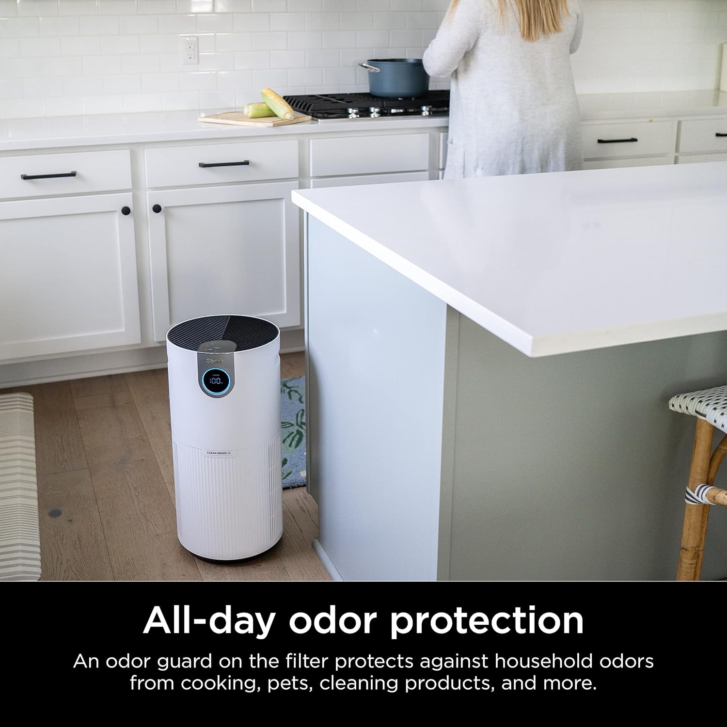 Shark Air Purifier - HEPA Filter with Clean Sense Technology for Large Rooms up to 1000 Sq Ft | Captures 99.98% of Allergens