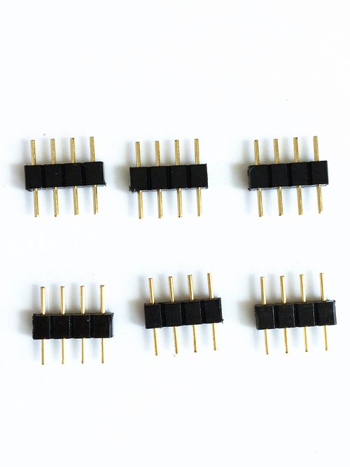 HUALAND 2PCS Black 4 Pins LED Splitter Cable LED Strip Connector 2 Way Splitter Y Splitter for One to Two RGB 5050 3528 Light Strips with 6X Male 4 Pin Plugs -29.5cm/11.6inch Long