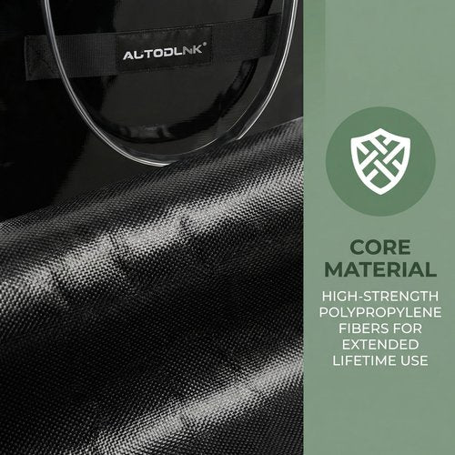 Reusable Grocery Bag on Wheels, Extended Handle Zipper Cover Foldable Rolling Tote, Large Shopping Trolley, Lightweight Storage Bag, Black