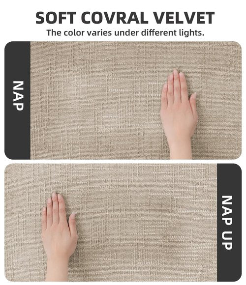 YIHOUSE Bathroom Rug Set 3 Piece Beige, Non Slip Bath Mats Sets of 3 Quick Dry, Absorbent Washable Thin Bathroom Rugs Fit Under Door for Elder, Sink, Laundry