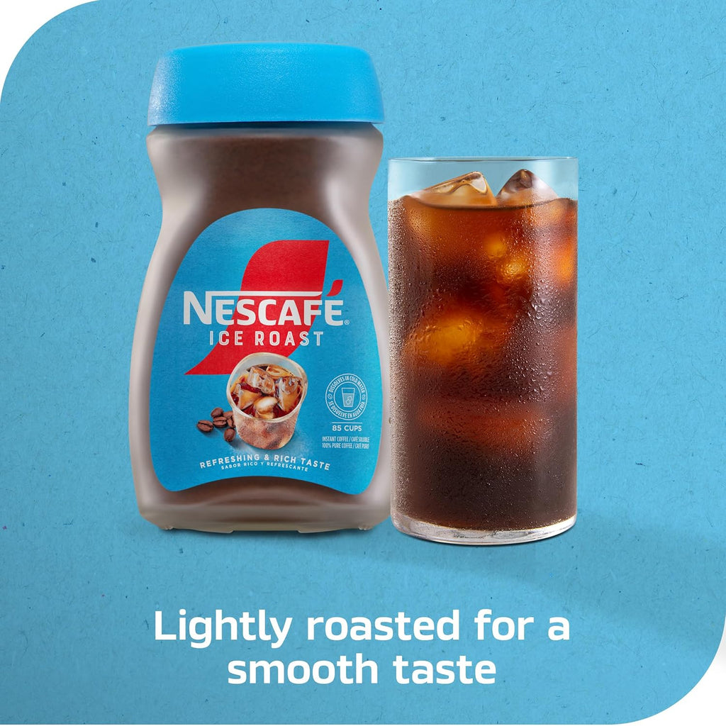 NESCAFÉ Instant Iced Coffee - Refreshing Ice Roast Flavor | 2 Jars (6 Oz Each)