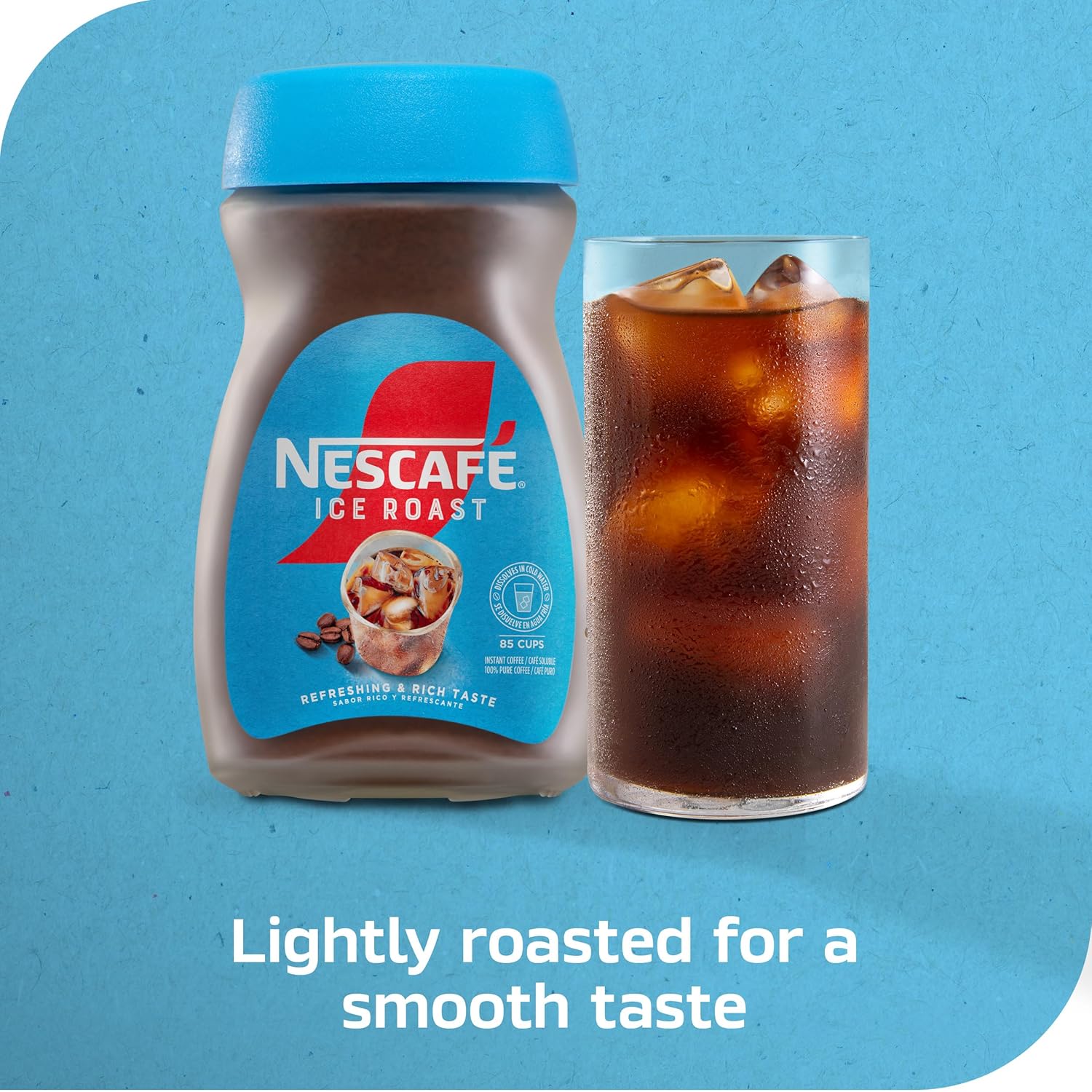 NESCAFÉ Instant Iced Coffee - Refreshing Ice Roast Flavor | 2 Jars (6 Oz Each)