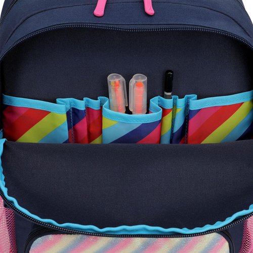 Nautica Backpack for Kids | Kindergarten, Elementary Children Backpack | 16" Tall | Retro Rainbow