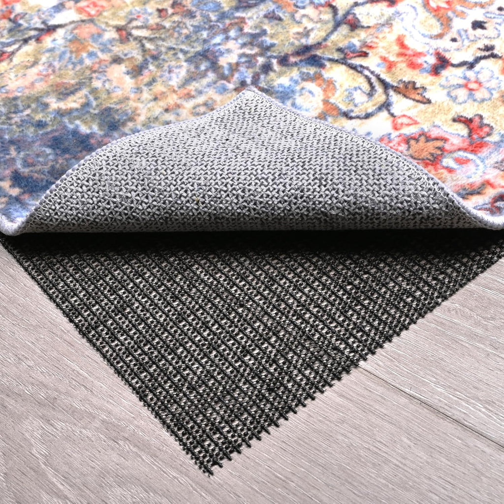 Skiennix Non-Slip Rug Pad - 9x12 Anti-Skid Gripper for Hardwood Floors - Black, Keeps Rugs Secure
