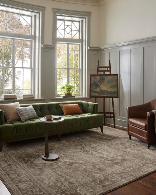 Loloi Magnolia Home by Joanna Gaines Mona Collection MOA-01 Cocoa/Stone 2'-6" x 8'-0" Runner Rug