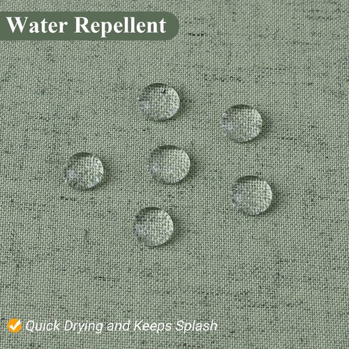 Naturoom Light Sage Linen Shower Curtain, Country Boho Farmhouse Bath Decor Shower Curtains Neutral Cloth Weighted Textured Fabric Bath Curtain Liner with Hooks, 72x72