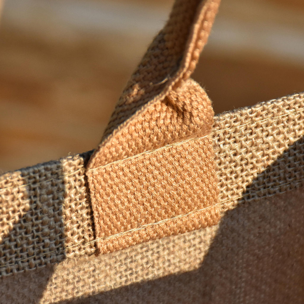 GOQAGA 20 PCS burlap tote bags jute bridesmaid gift burlap gift bags with handles leisure travel vacation 12.5×5×9.8 inch M