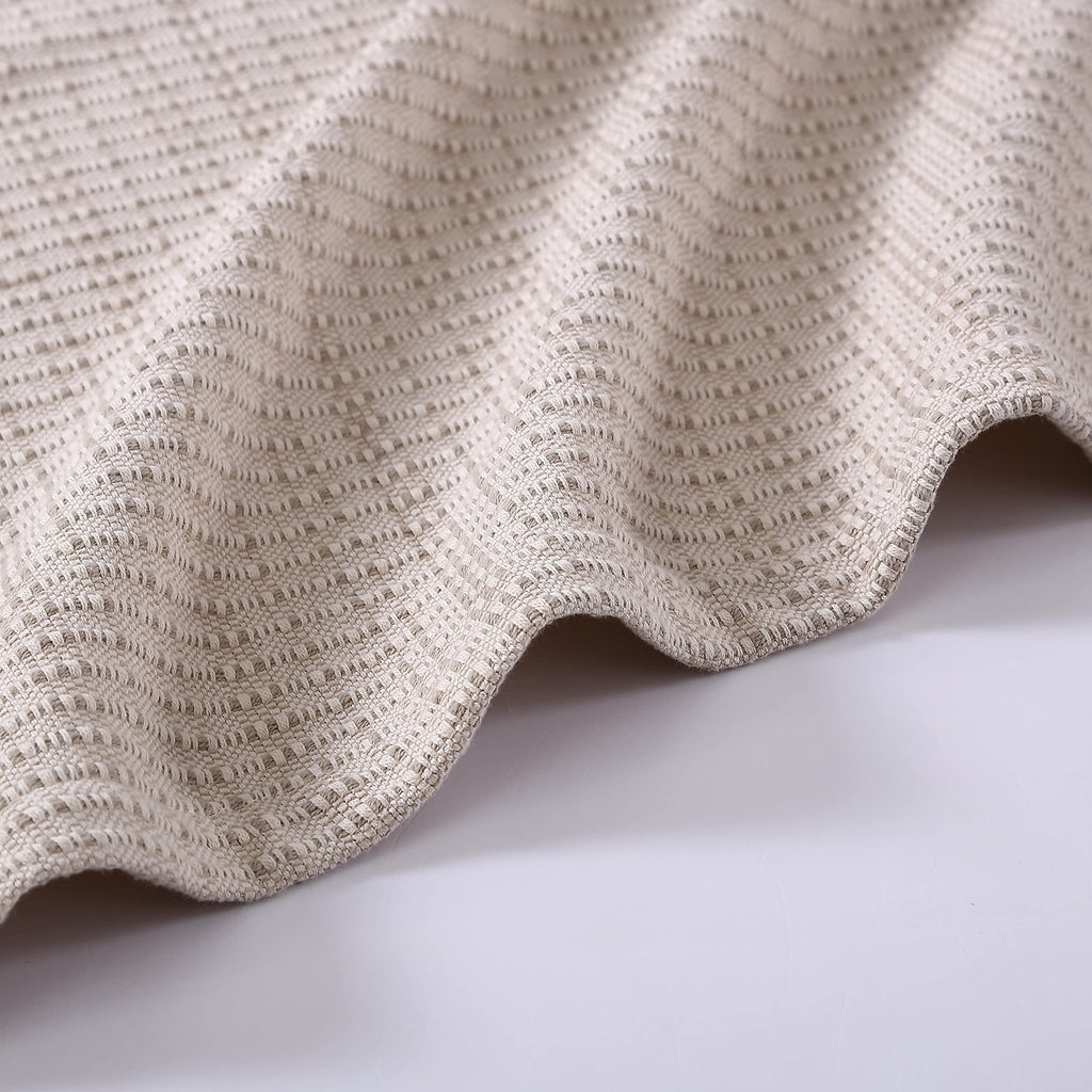Tommy Bahama - King Blanket, Naturally Soft & Breathable Bedding for Couch or Bed, Lightweight for Year Round Comfort (Woven Textured Natural Brown)
