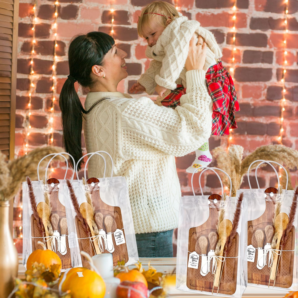 Baby Shower Prizes for Game Winners Baby Shower Games Prizes 6 Sets Square Acacia Wood Cheese Board Towel Thank You Card and Gift Bags Wedding Bridal Shower Favors for Guests