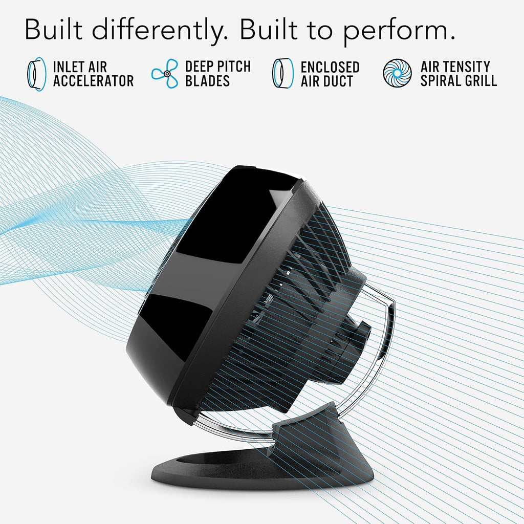 Vornado 160 Personal Air Circulator - Powerful Small Desk Fan with Vortex Airflow | Black, 2 Speed Settings
