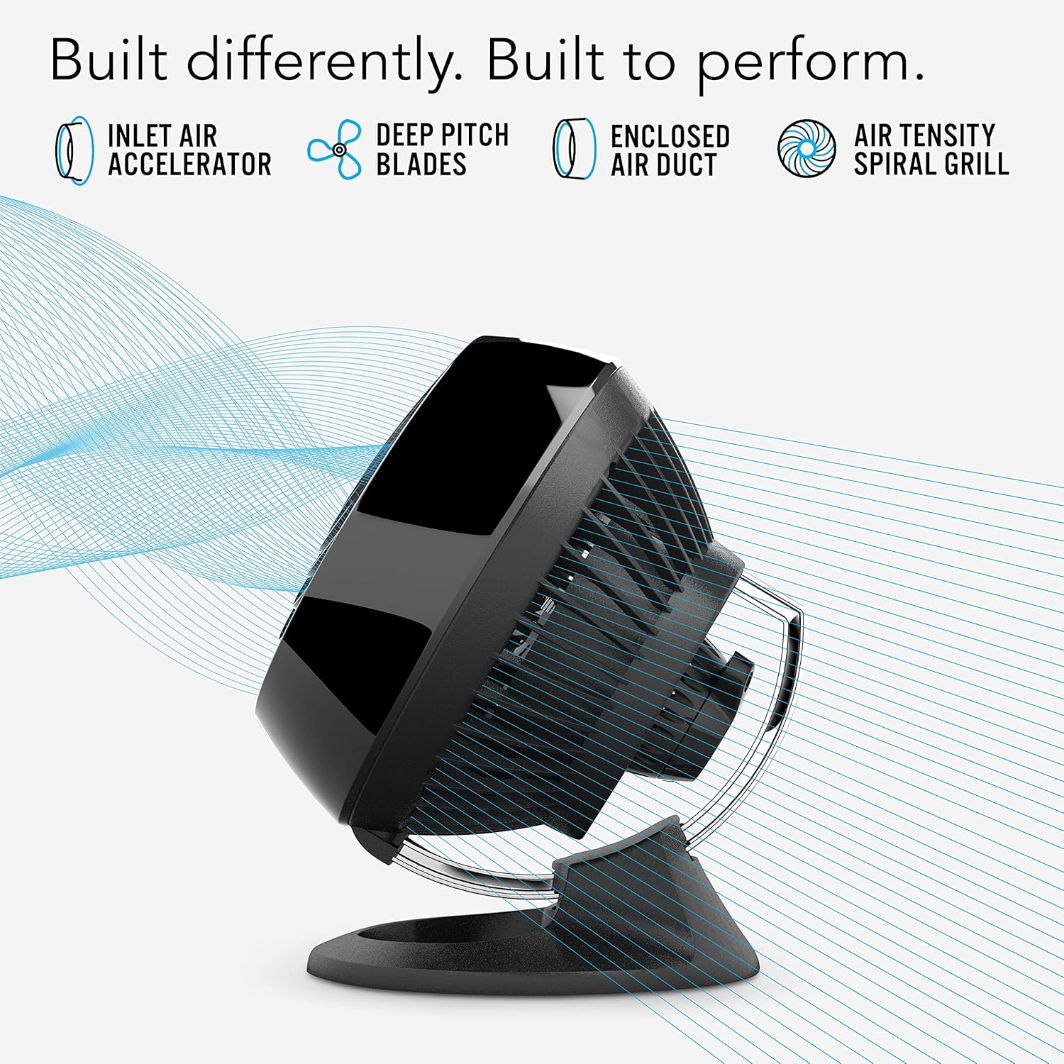 Vornado 160 Personal Air Circulator - Powerful Small Desk Fan with Vortex Airflow | Black, 2 Speed Settings